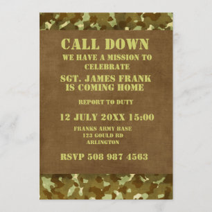 Militärsoldat auf Einladung der Zuhause