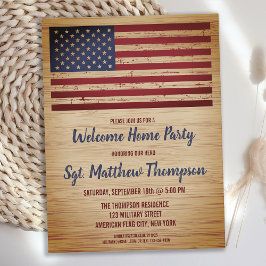 Militärsoldat Homecoming Patriotic America Flag Ankündigungspostkarte