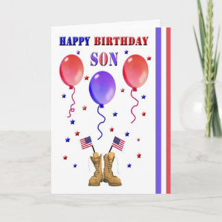 Militärson Birthday Card Karte