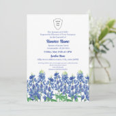 Militärsprecherin Farewell Bluebonnet Digital Einladung (Stehend Vorderseite)