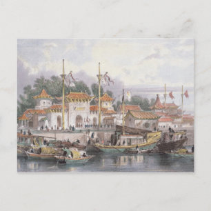 Militärstation der Chinesen in der Nähe der Stadt Postkarte