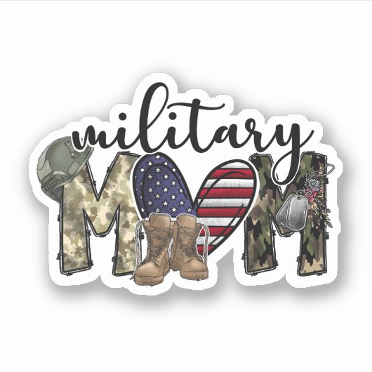 Militärsticker - Mama Vinyl Aufkleber (Vorderseite)