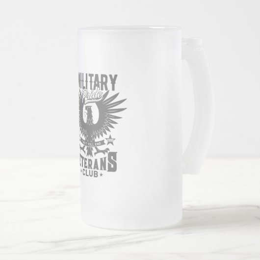 Militärstolz Mattglas Bierglas (VorderseiteRechts)