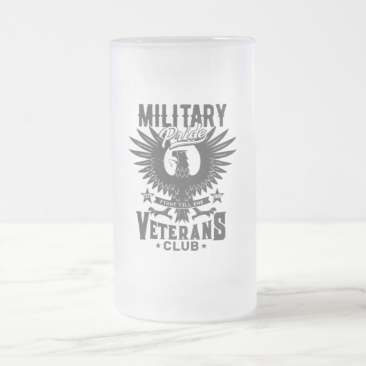 Militärstolz Mattglas Bierglas (Mittel)