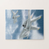 Militärstrahlflugzeug Puzzle (Horizontal)