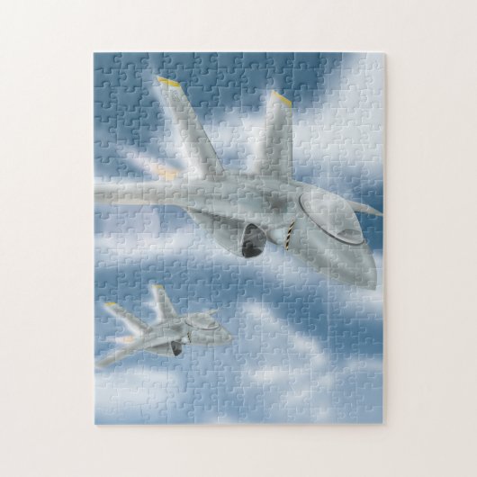 Militärstrahlflugzeug Puzzle (Vertikal)