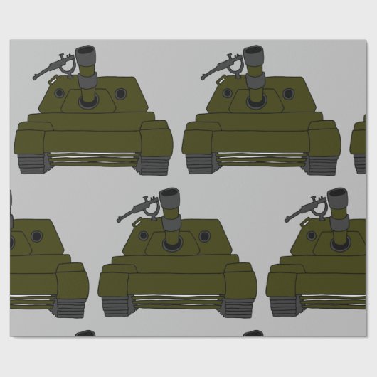 Militärtank Geschenkpapier (Flach)