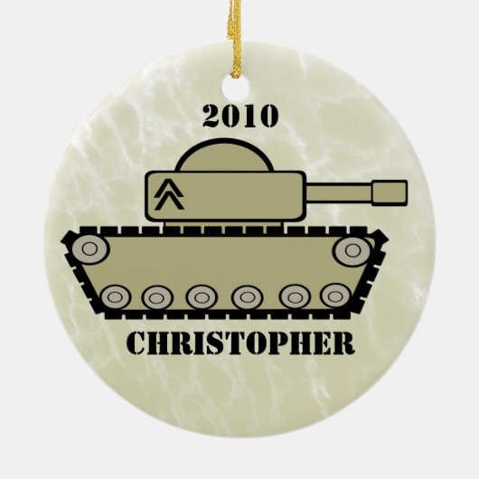 Militärtank Keramikornament (Hinten)