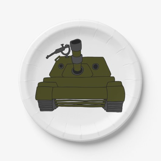 Militärtank Pappteller (Vorderseite)