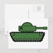 Militärtank Postkarte (Vorne/Hinten)