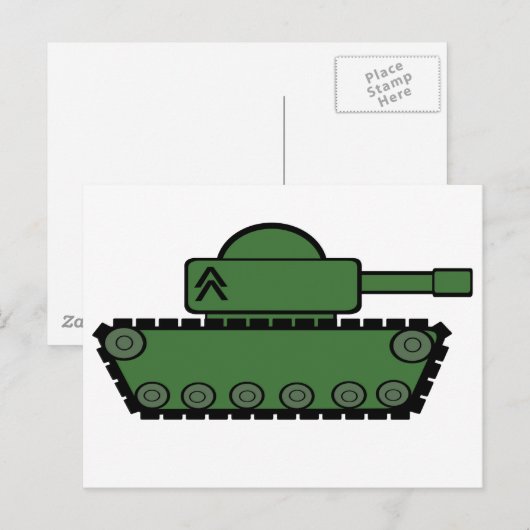 Militärtank Postkarte (Vorne/Hinten)