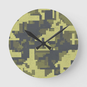 Militärtarnmuster Runde Wanduhr