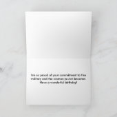 Militärtochter-Geburtstags-Karte Karte (Innenseite)