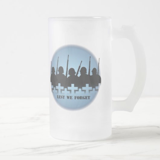 Militärtribute Glass Tasse Krieg sonst vergessen w (Rechts)