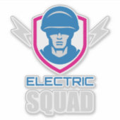 Militärtrupp Soldat Neon Aufkleber (Vorderseite)