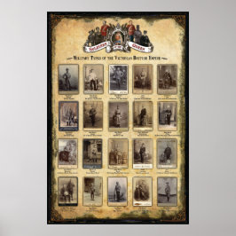 Militärtypen des Viktorianischen Britischen Reiche Poster