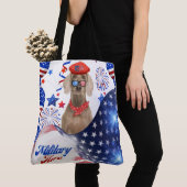 Militärüferin Weimaraner Tote Tag Tasche (Von Nahem)