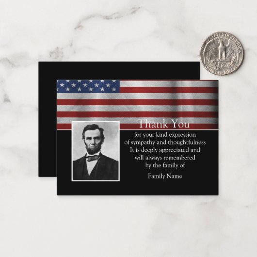 Militärveteran nach Beerdigung Dankeschön Karten (Vorderseite/Rückseite Beispiel)