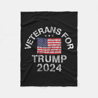 Militärveteranen für Trump 2024 Fleecedecke