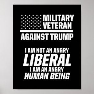 Militärveteranen gegen Trump Liberal Usa Wahl Poster