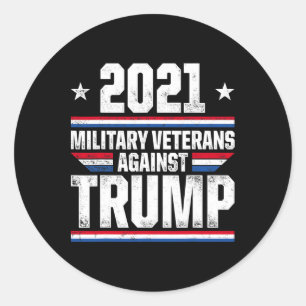 Militärveteranen gegen Trump verletzen die US-Wahl Runder Aufkleber