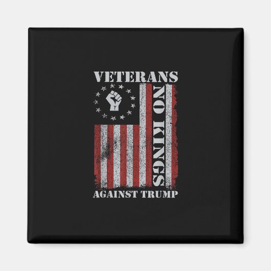 Militärveteranen protestieren Flagge Patriotische Magnet (Vorne)