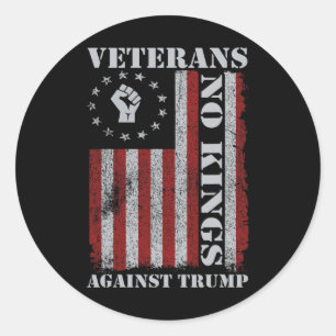 Militärveteranen protestieren USA-Flagge Keine Kön Runder Aufkleber