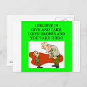 Militärwitz Postkarte (Vorne/Hinten)