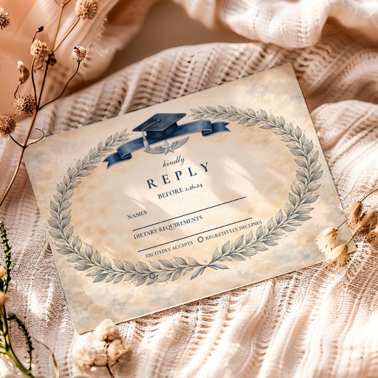 Military Air Force Graduation Theme RSVP Karte