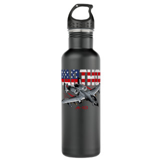 Military Airplane A10 Warthog American Flag Edelstahlflasche