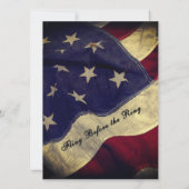 Military American Flag Bridal Shower Invitation Einladung (Rückseite)