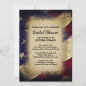 Military American Flag Bridal Shower Invitation Einladung (Vorderseite)