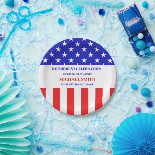Military Army or Patriotic Theme Retirement Party Pappteller (Party)