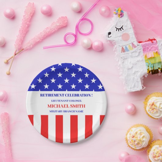 Military Army or Patriotic Theme Retirement Party Pappteller (Party)