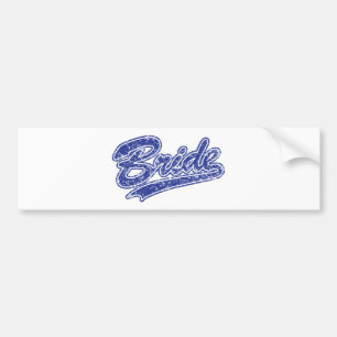 Military Blue Camouflage Bride Autoaufkleber