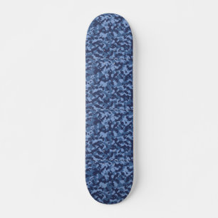 Military Blue Camouflage Camouflage Muster Skateboard