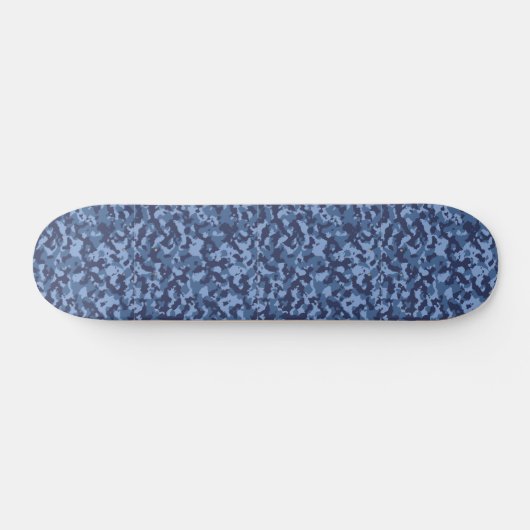 Military Blue Camouflage Camouflage Pattern Skateboard (Horizontal)