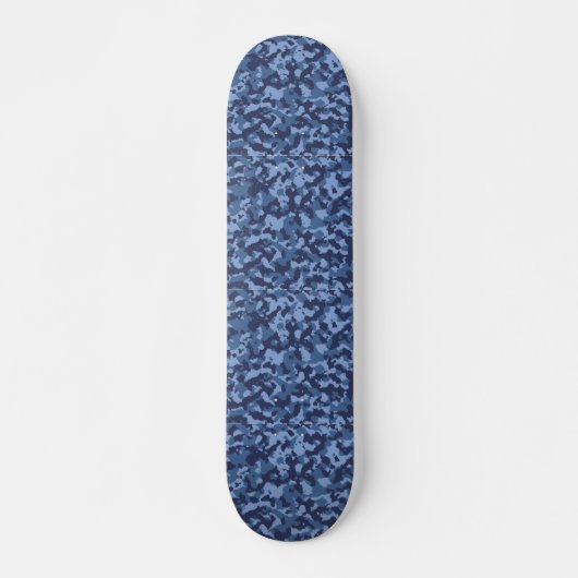 Military Blue Camouflage Camouflage Pattern Skateboard (Vorne)