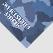 Military Blue Camouflage Custom Frohe Weihnachten Seidenpapier (Ausschnitt)