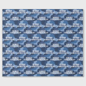 Military Blue Camouflage Frohe Weihnachten Geschenkpapier (Flach)