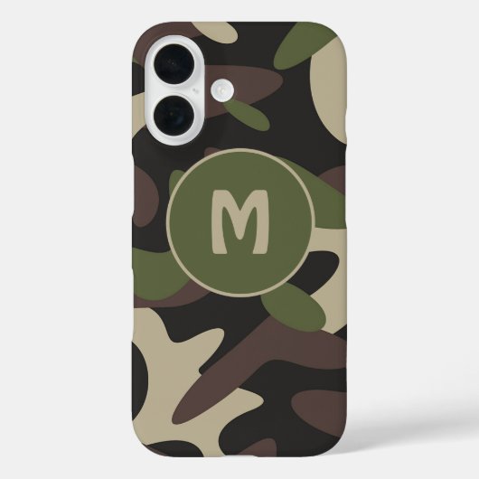 Military Camouflage Cameo Green Muster Monogram Case-Mate iPhone Hülle (Rückseite)