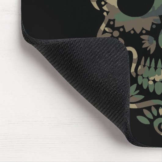 Military Camouflage Camouflage Dia De Los Muertos  Mousepad (Ecke)