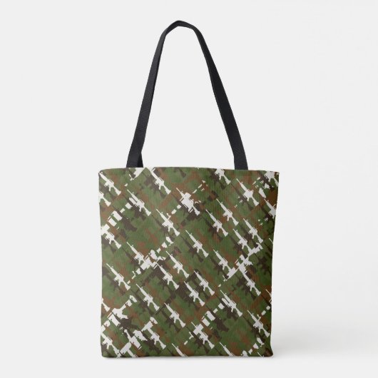 Military Camouflage Gun Cool Rifle GI Style Camouf Tasche (Rückseite)