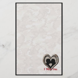 Military Camouflage "Miss You" Briefpapier