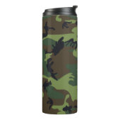 Military Camouflage monogrammed Thermal Tumbler Thermosbecher (Nach links gedreht)
