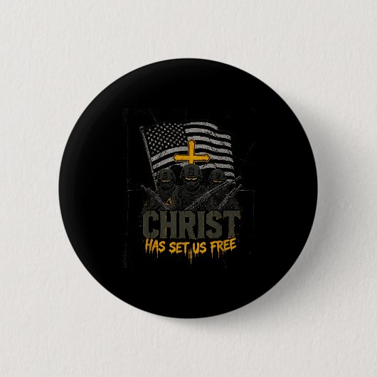 Military Christian Design Soldier Army Prayer Fait Button (Vorderseite)