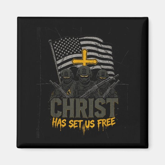 Military Christian Design Soldier Army Prayer Fait Magnet (Vorne)