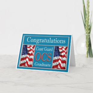 Military Coast Guard OCS Graduation Card Karte