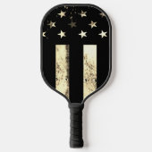 Military Desert Sepia American Flag Custom Pickleball Schläger (Vorderseite)
