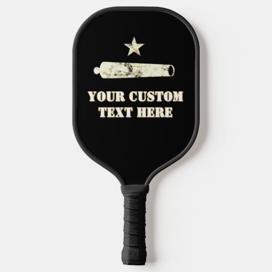 Military Desert Sepia American Flag Custom Pickleball Schläger (Rückseite)